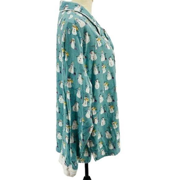 Munki Munki Womens Snowman Flannel Pajama Set Super Soft Cozy Size XXLarge - Picture 12 of 15